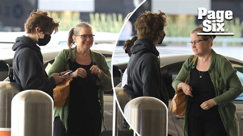 recent pictures of bridget fonda|Bridget Fonda arrives at LAX with son Oliver Elfman in rare sighting